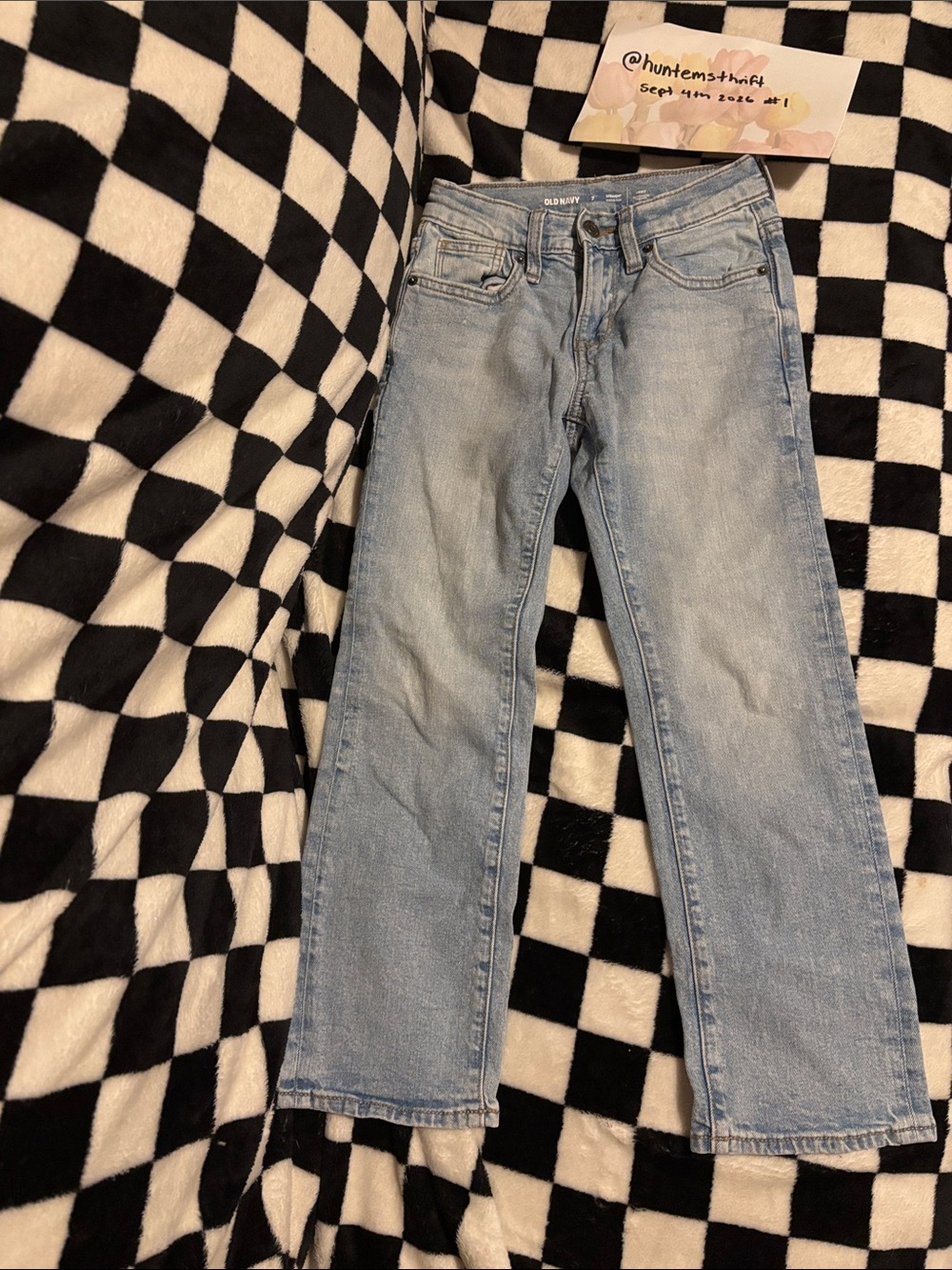 Girls size 7 old navy straight jeans